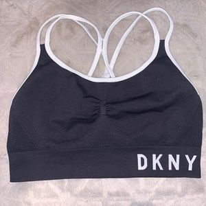 DKNY Sport Bra Black & White Large